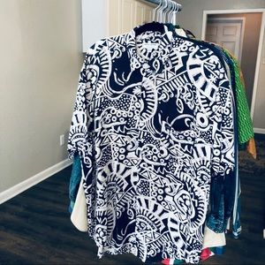 Vtg Guess SZ L pattern shirt boho retro abstract